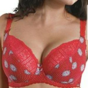 Freya aa4192 Estelle plunge balcony red bra